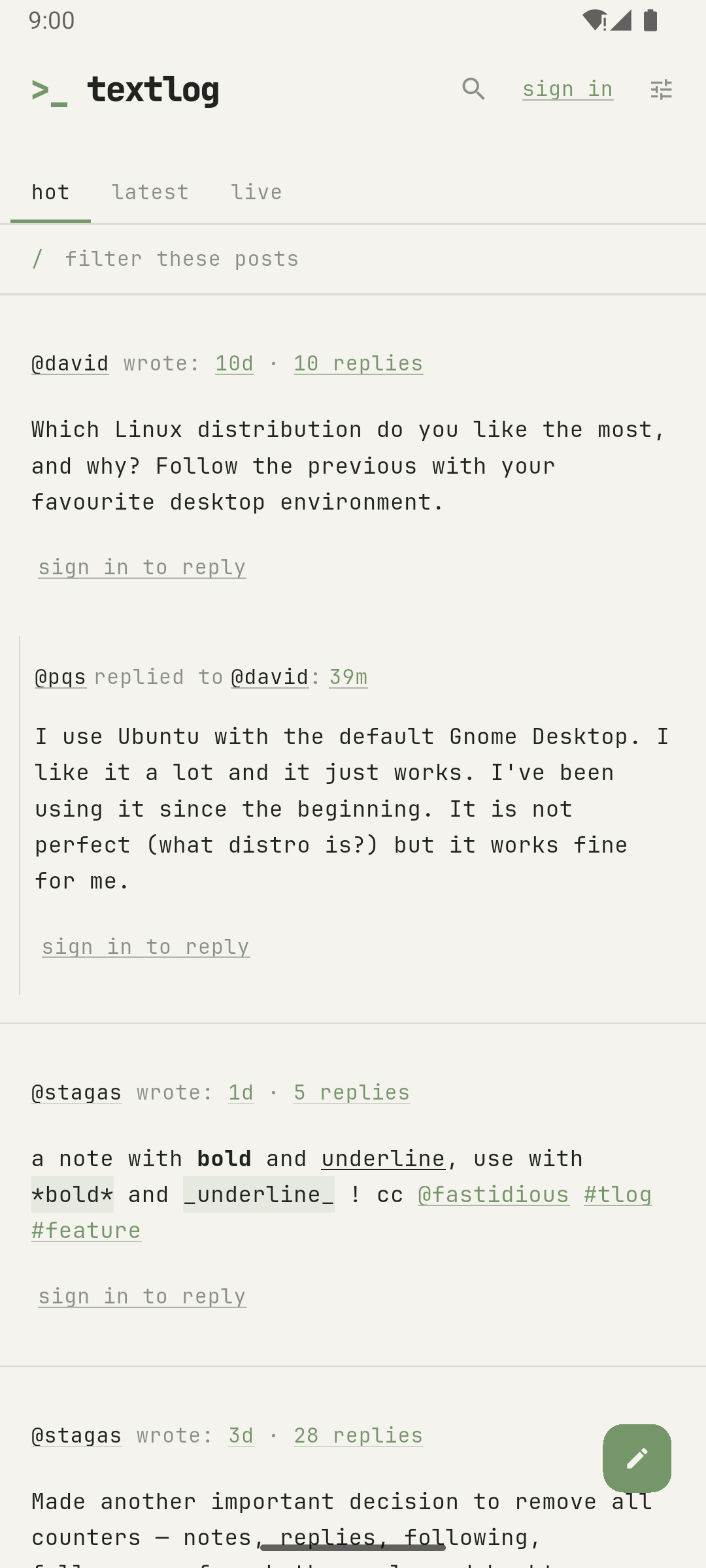 textlog screenshot 1