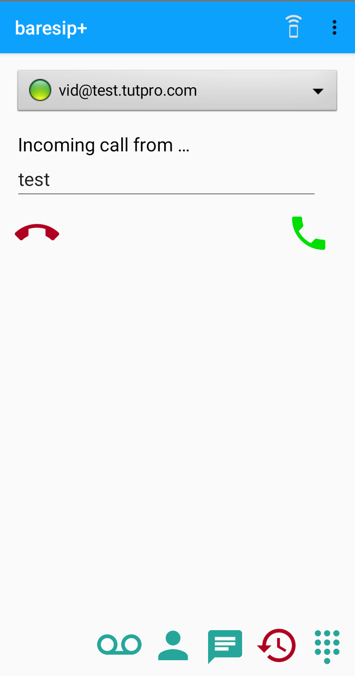 baresip+ screenshot 1