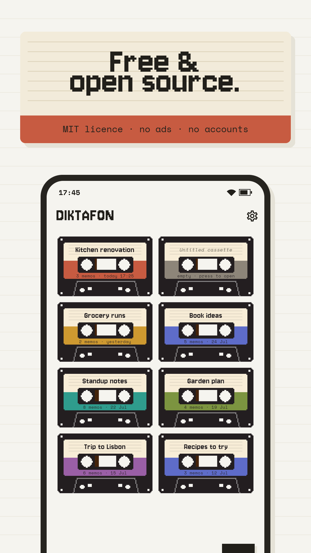 Diktafon: Voice Memos on Tape screenshot 14