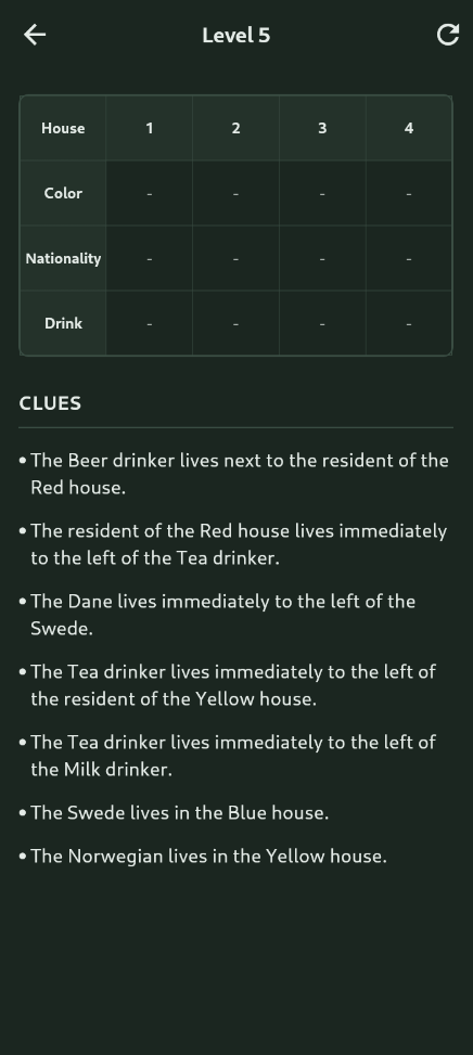 Einstein's Riddle screenshot 4