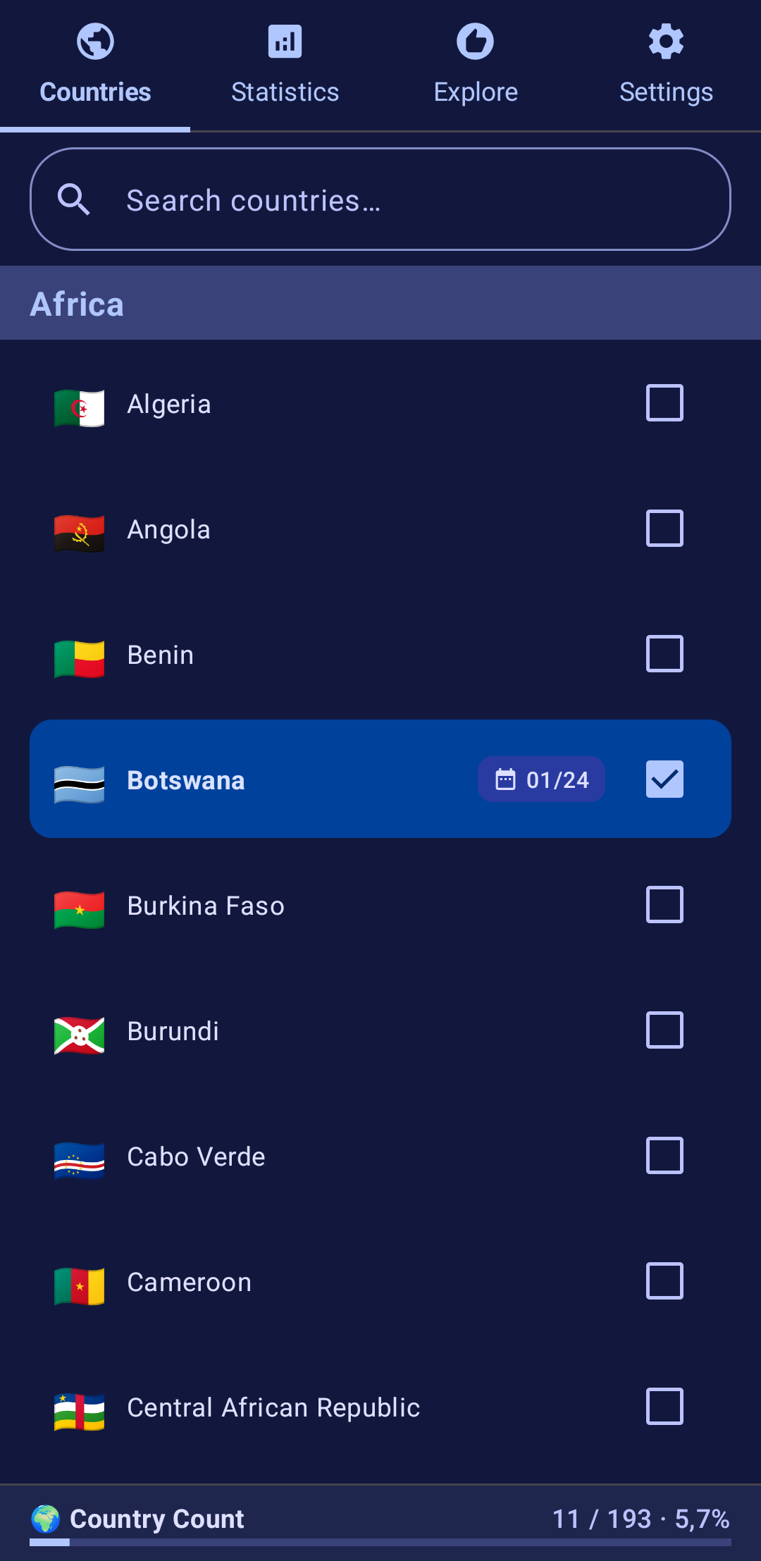 CountryCount screenshot 1