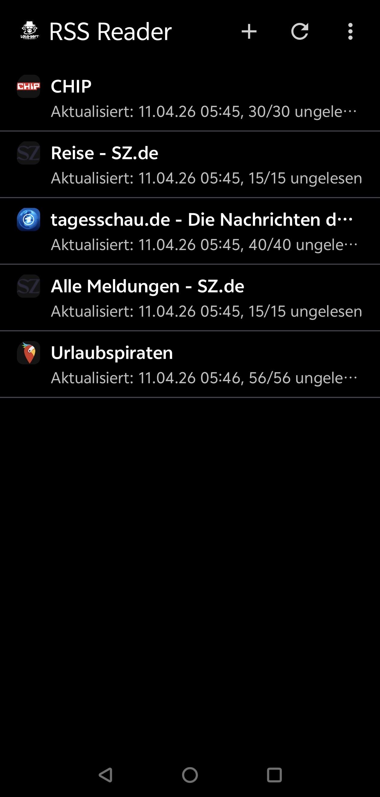 RSS Reader screenshot 1