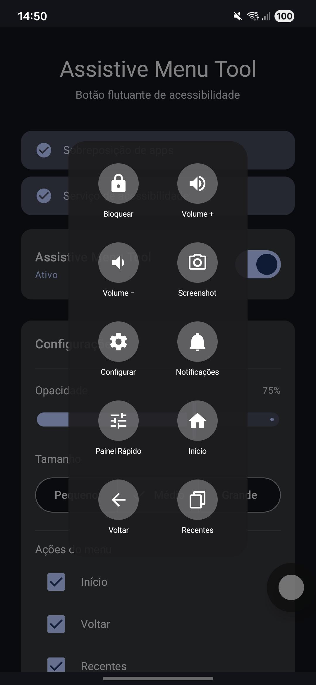 Assistive Menu Tool screenshot 2