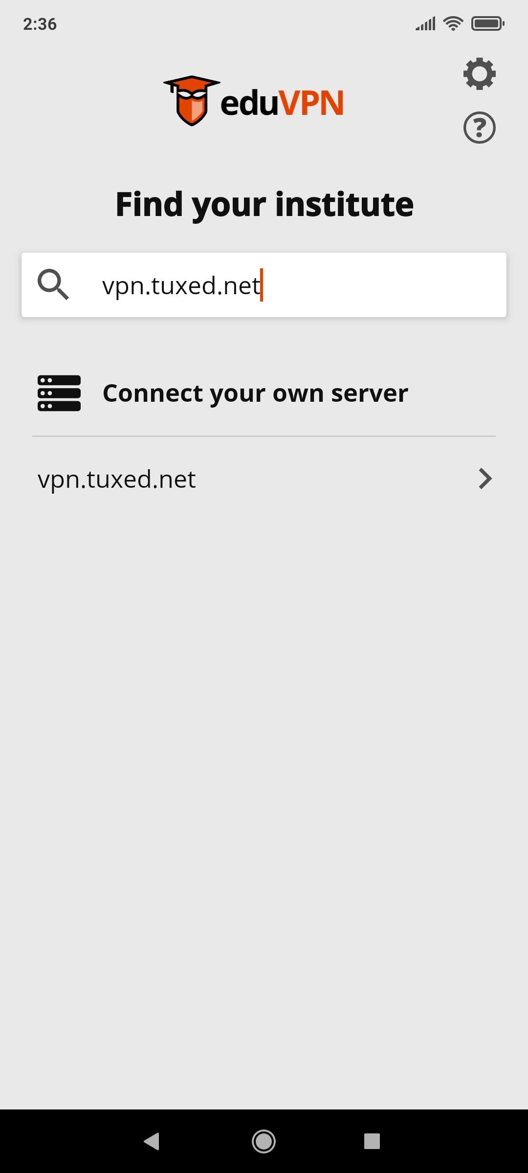 eduVPN screenshot 4
