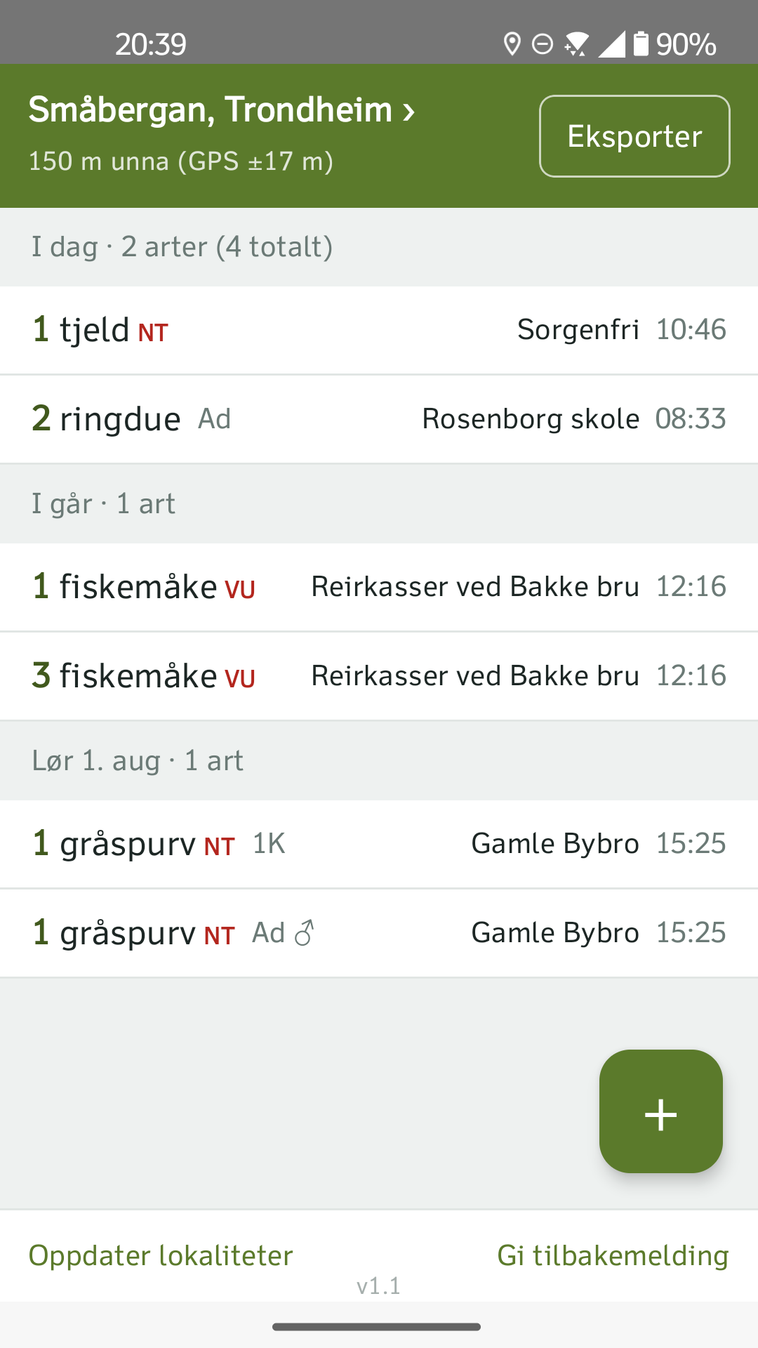 Feltbok screenshot 2