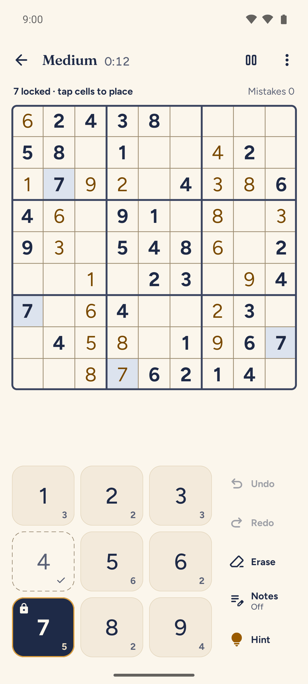 Lantern Sudoku screenshot 1