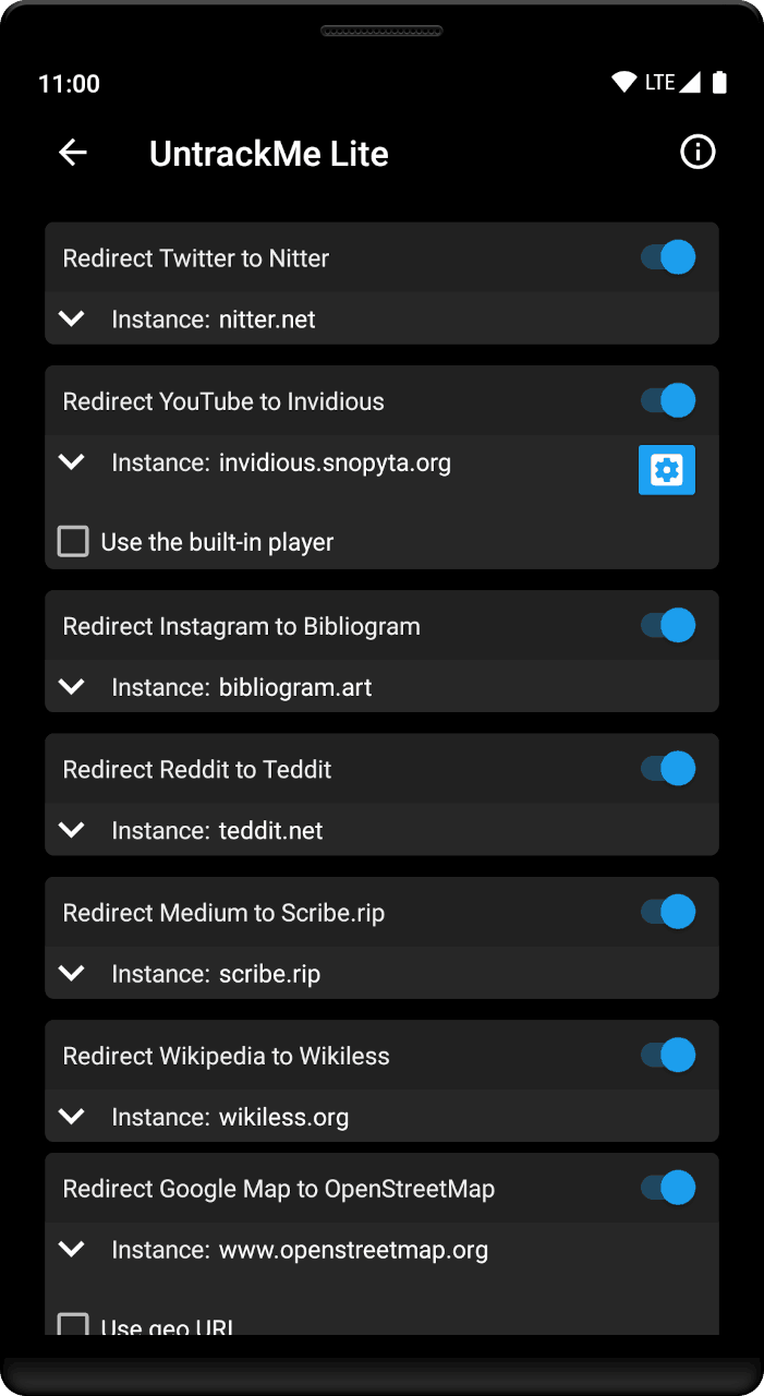 UntrackMe Lite screenshot 1
