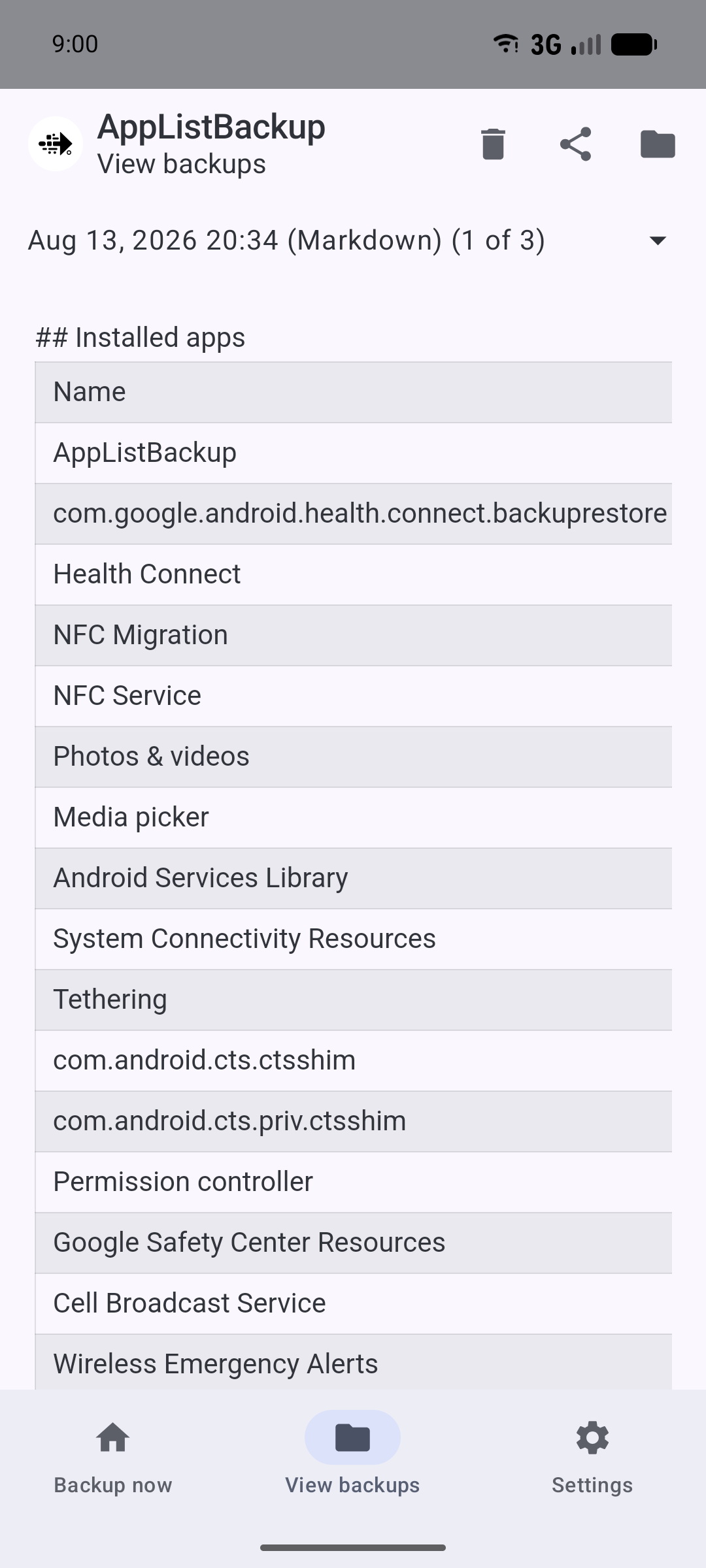 AppListBackup screenshot 2