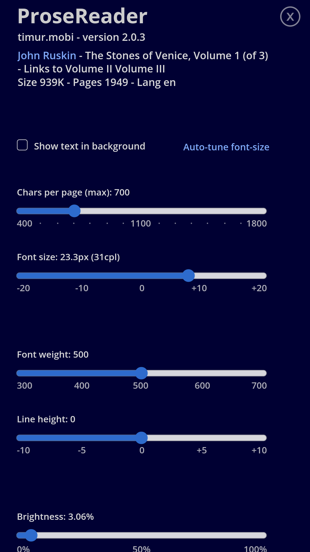 ProseReader screenshot 3