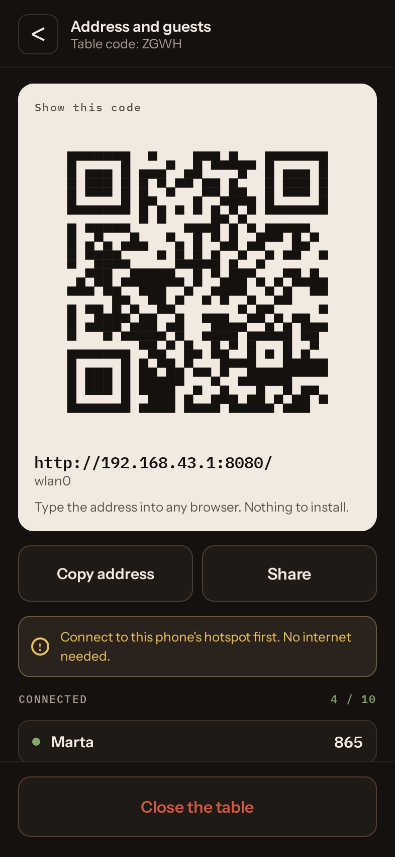 TableChips screenshot 2