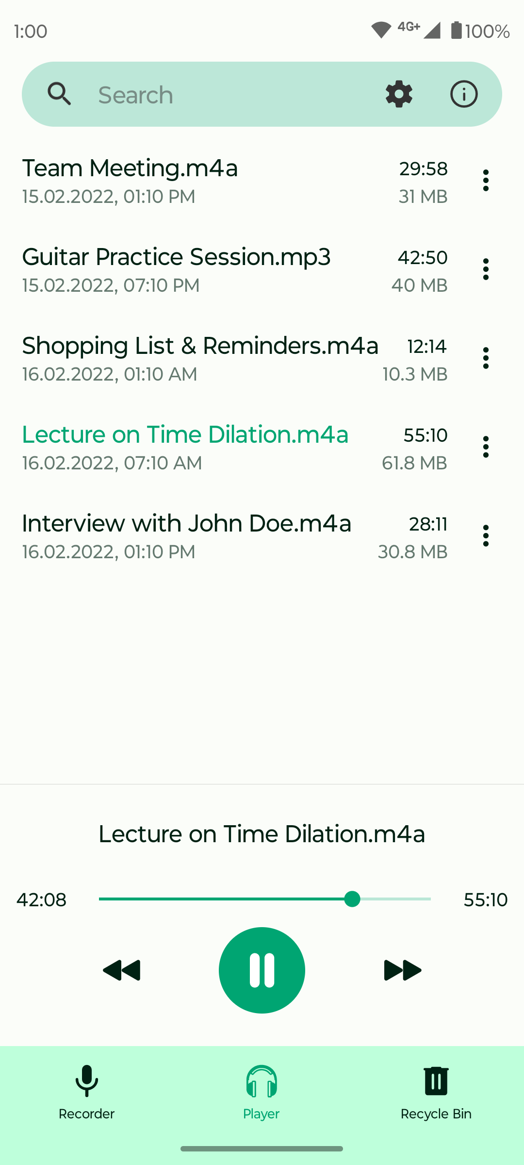 Fossify Voice Recorder Beta screenshot 2