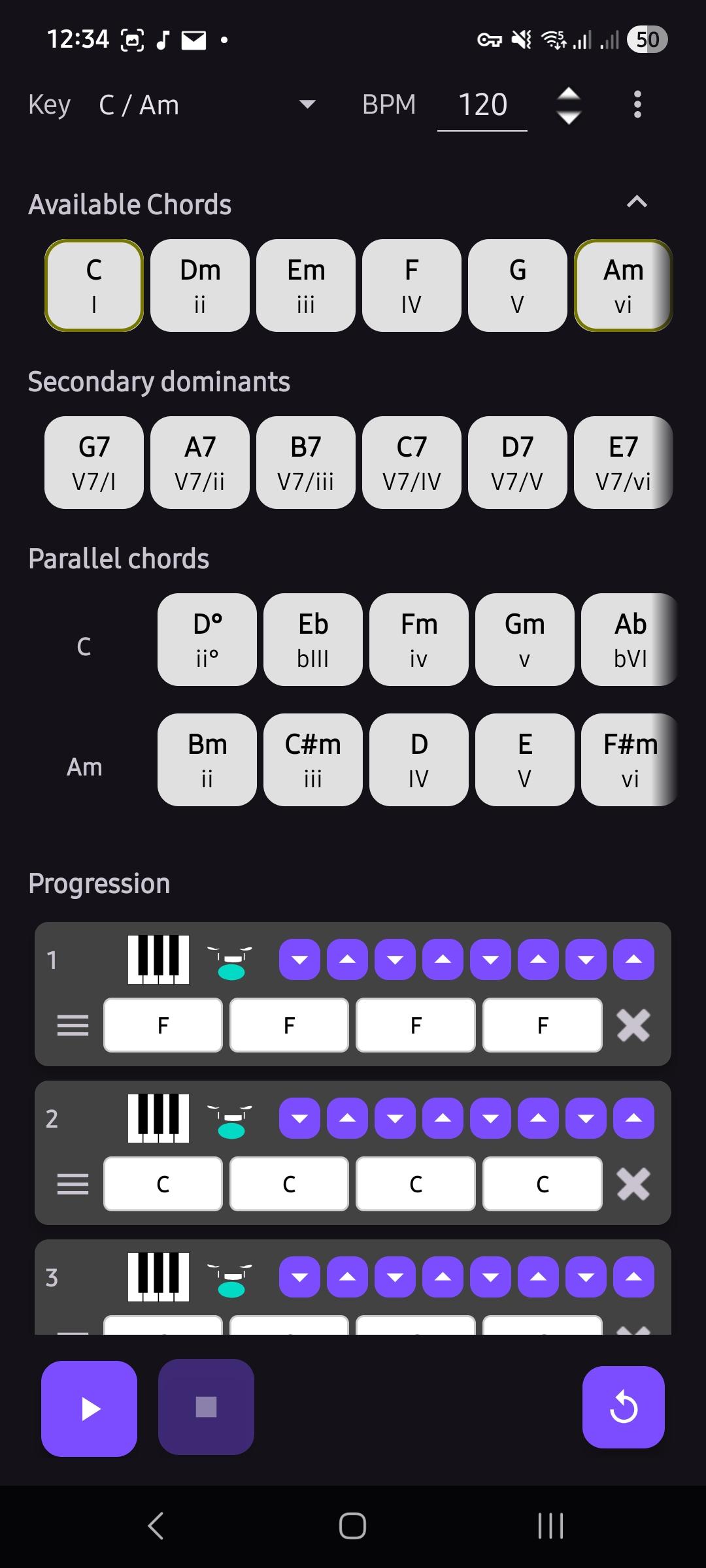 Chord Progression Helper screenshot 2