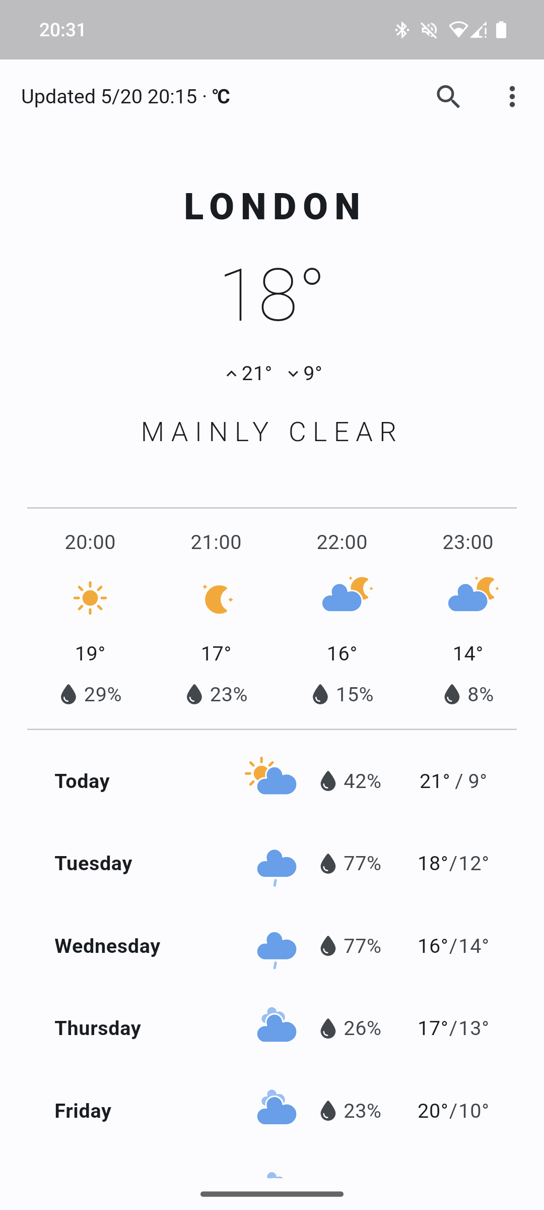Clima screenshot 2