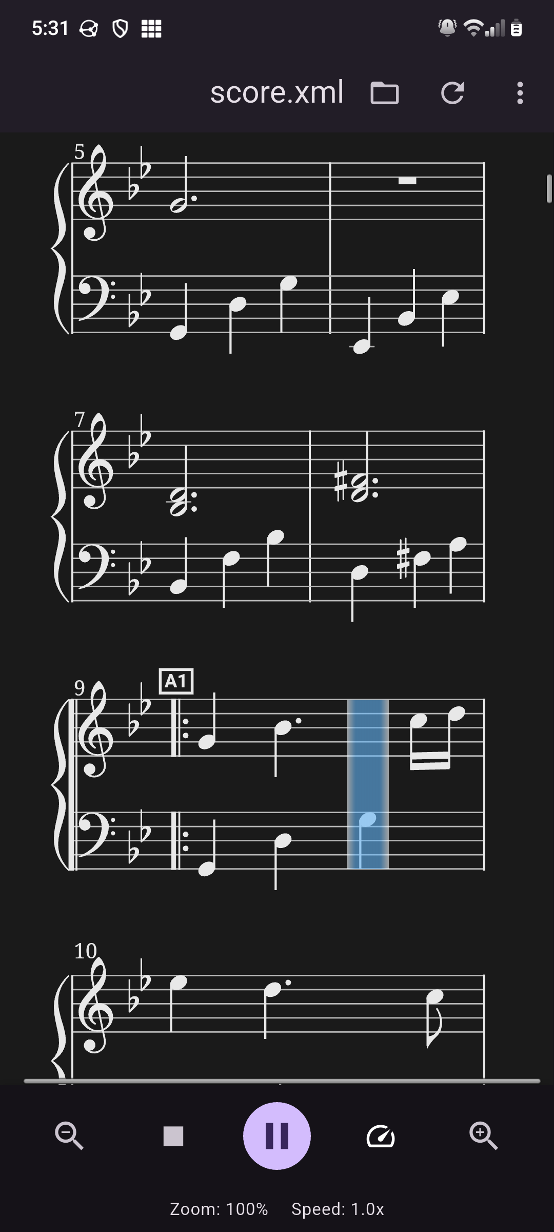 Musicore screenshot 2