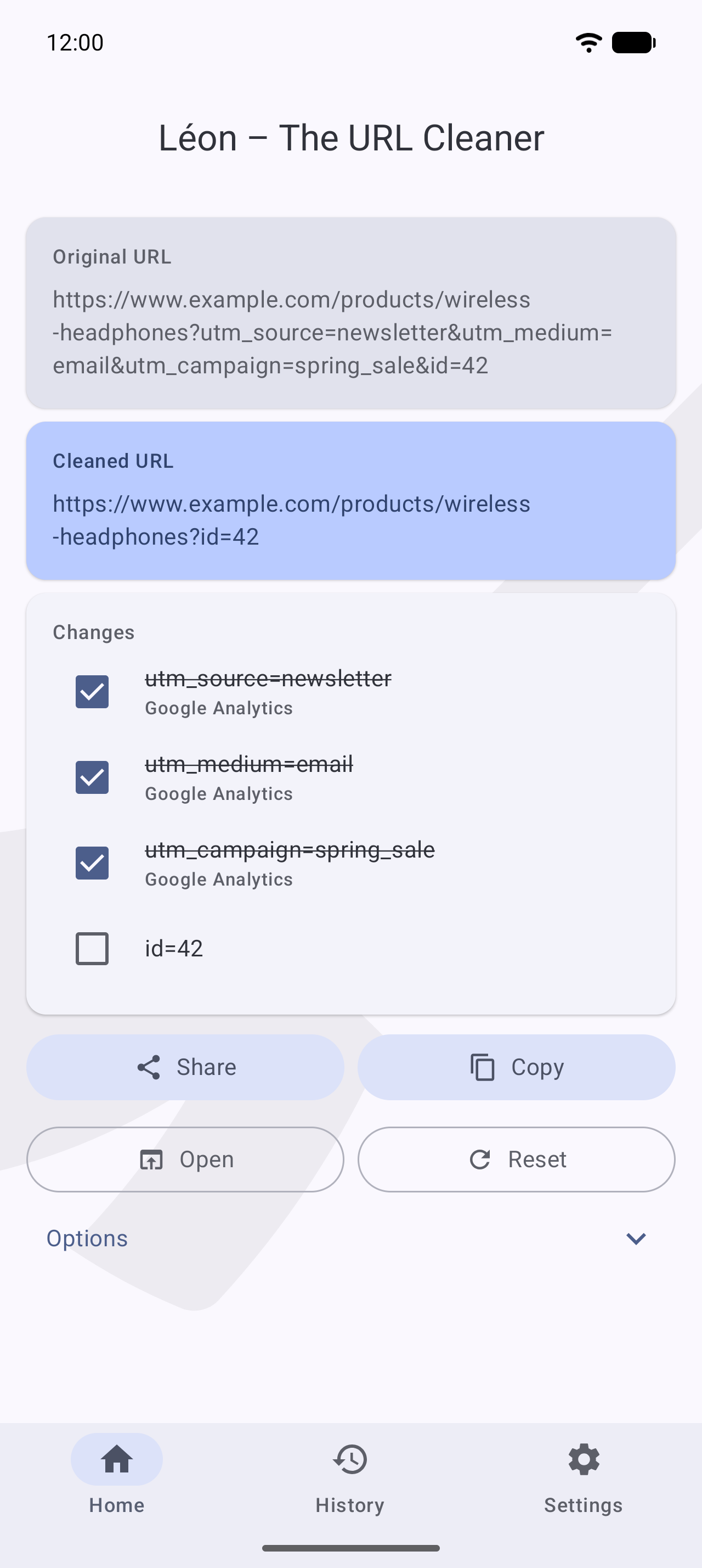 Léon – The URL Cleaner screenshot 1