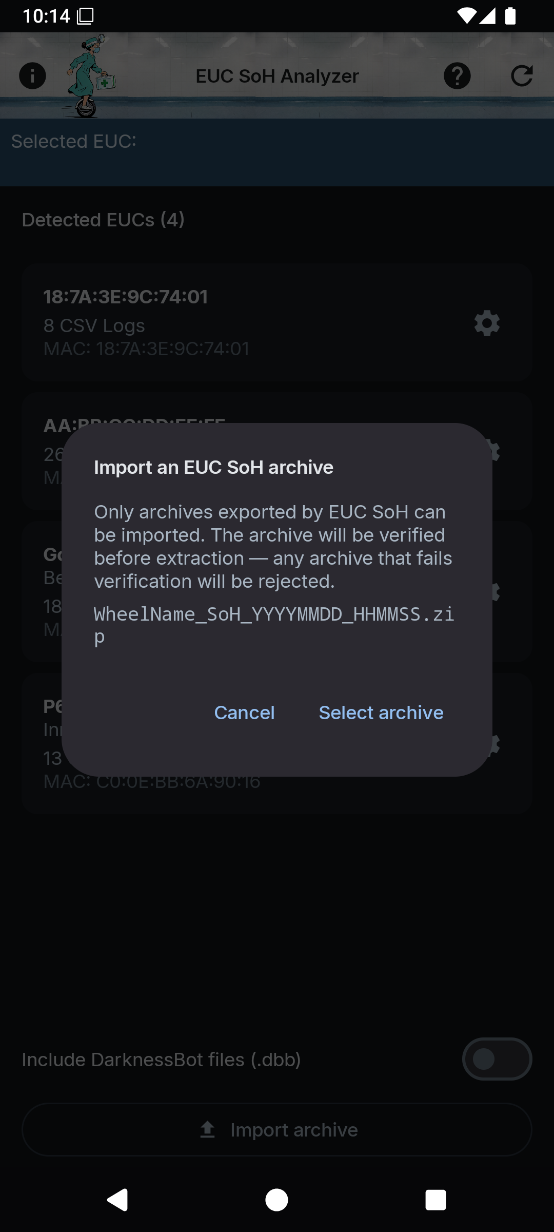 EUC State Of Health Analyzer screenshot 4