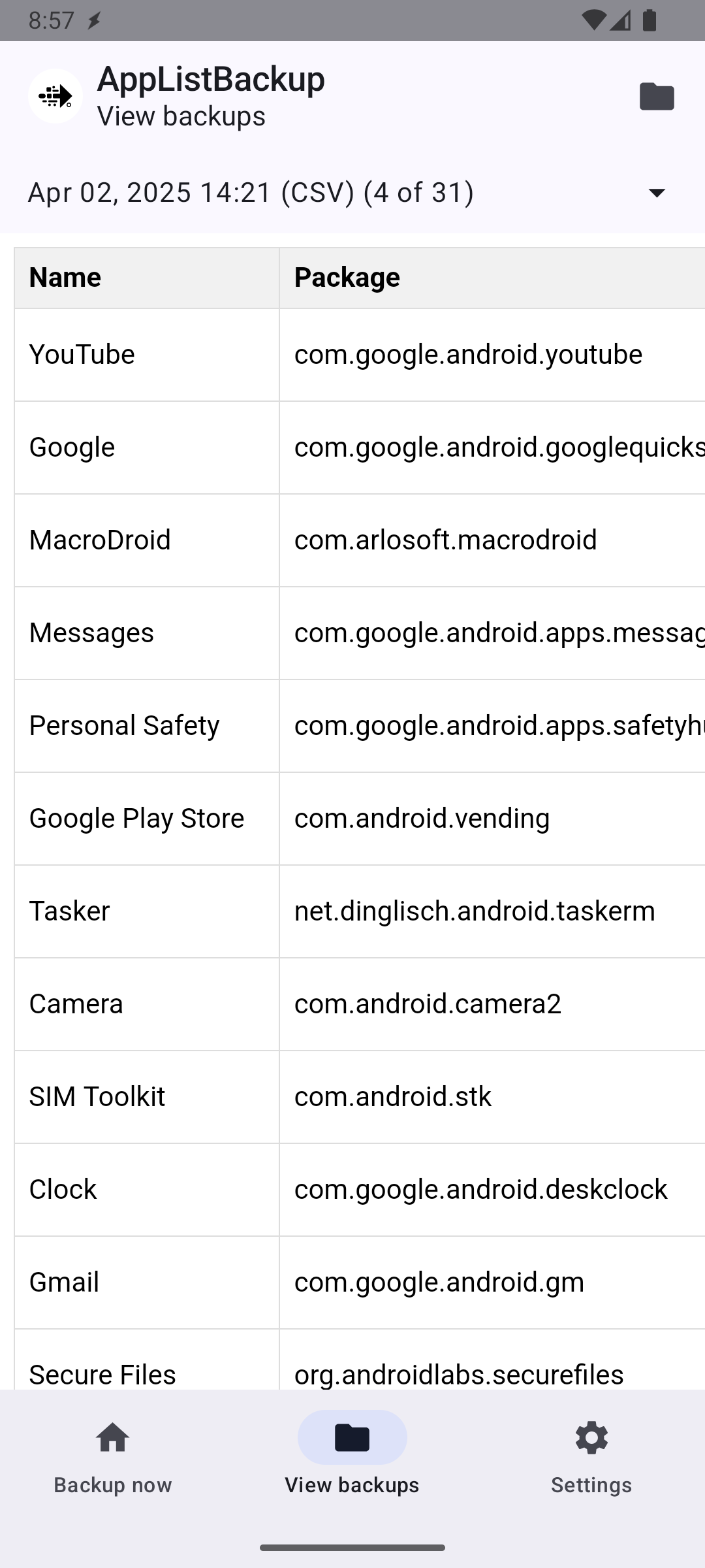 AppListBackup screenshot 8