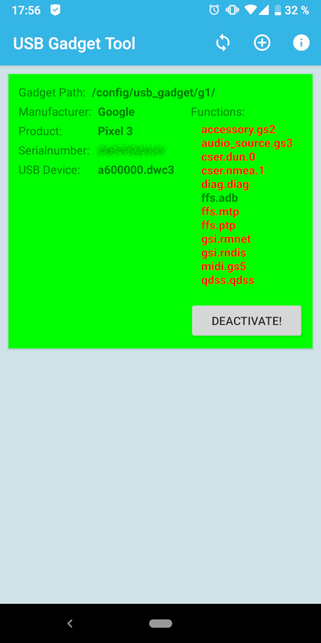 USB Gadget Tool screenshot 1