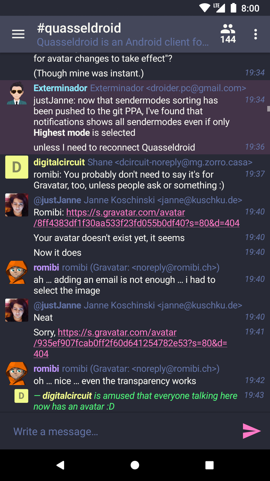 Quasseldroid screenshot 8