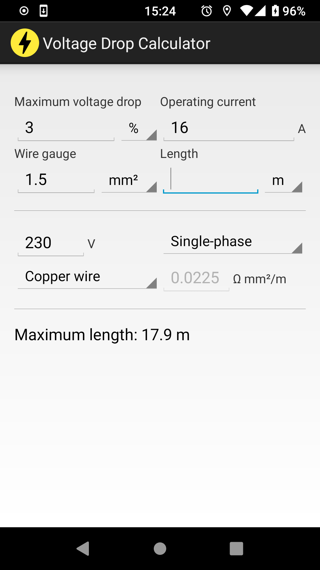 Voltage Drop Calculator screenshot 3
