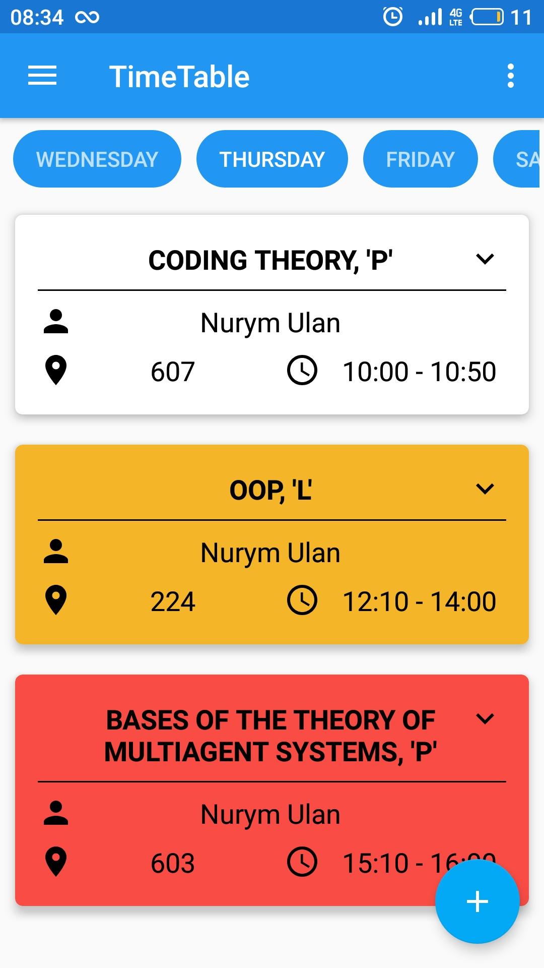 Timetable screenshot 5