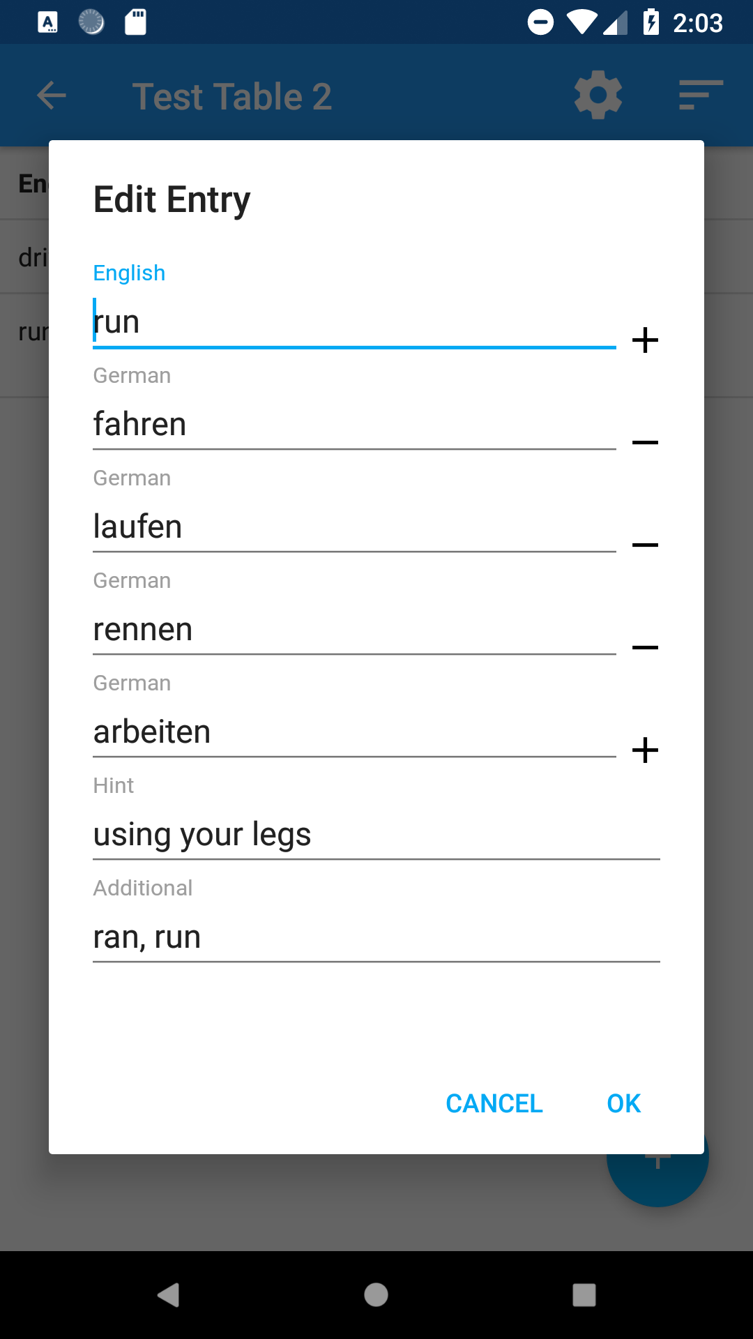 VocableTrainer screenshot 3
