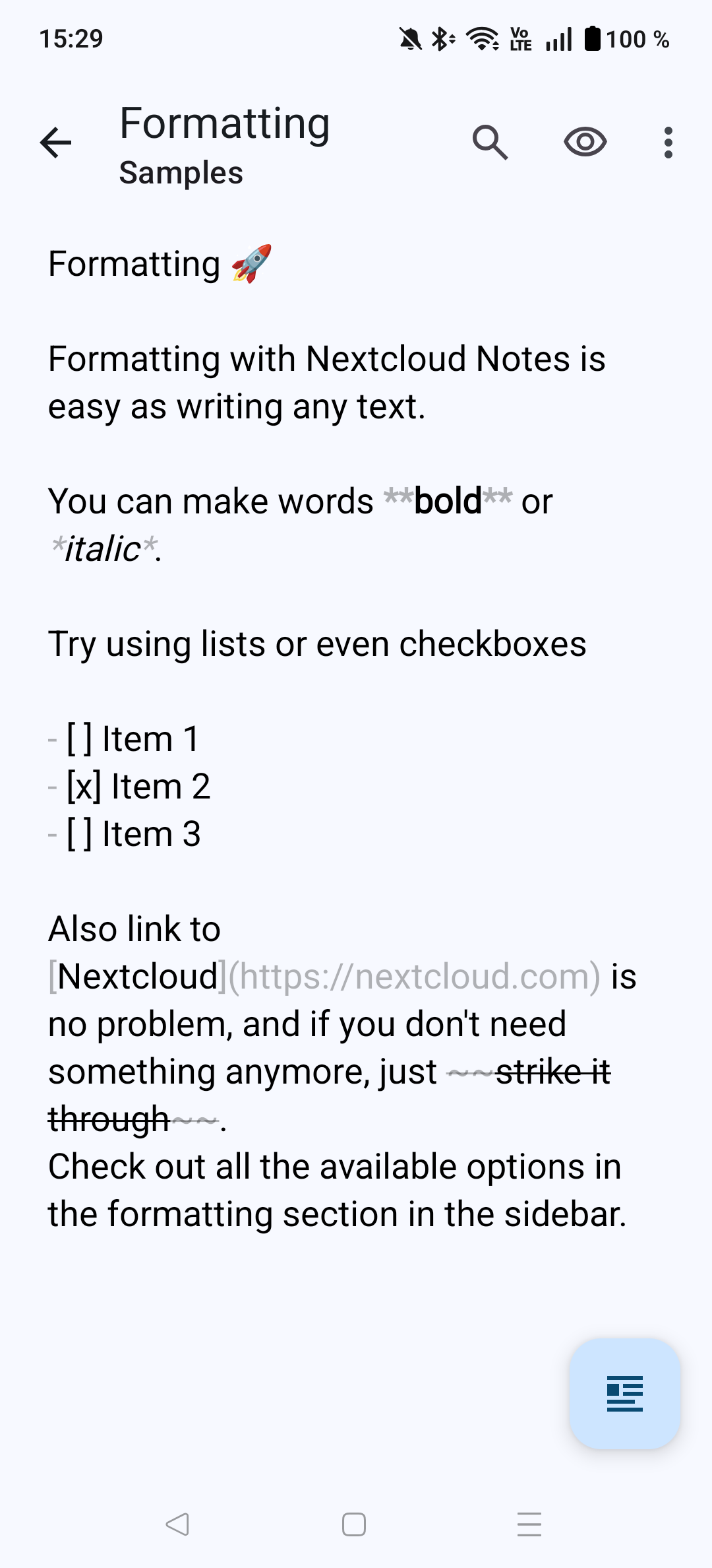 Nextcloud Notes screenshot 3