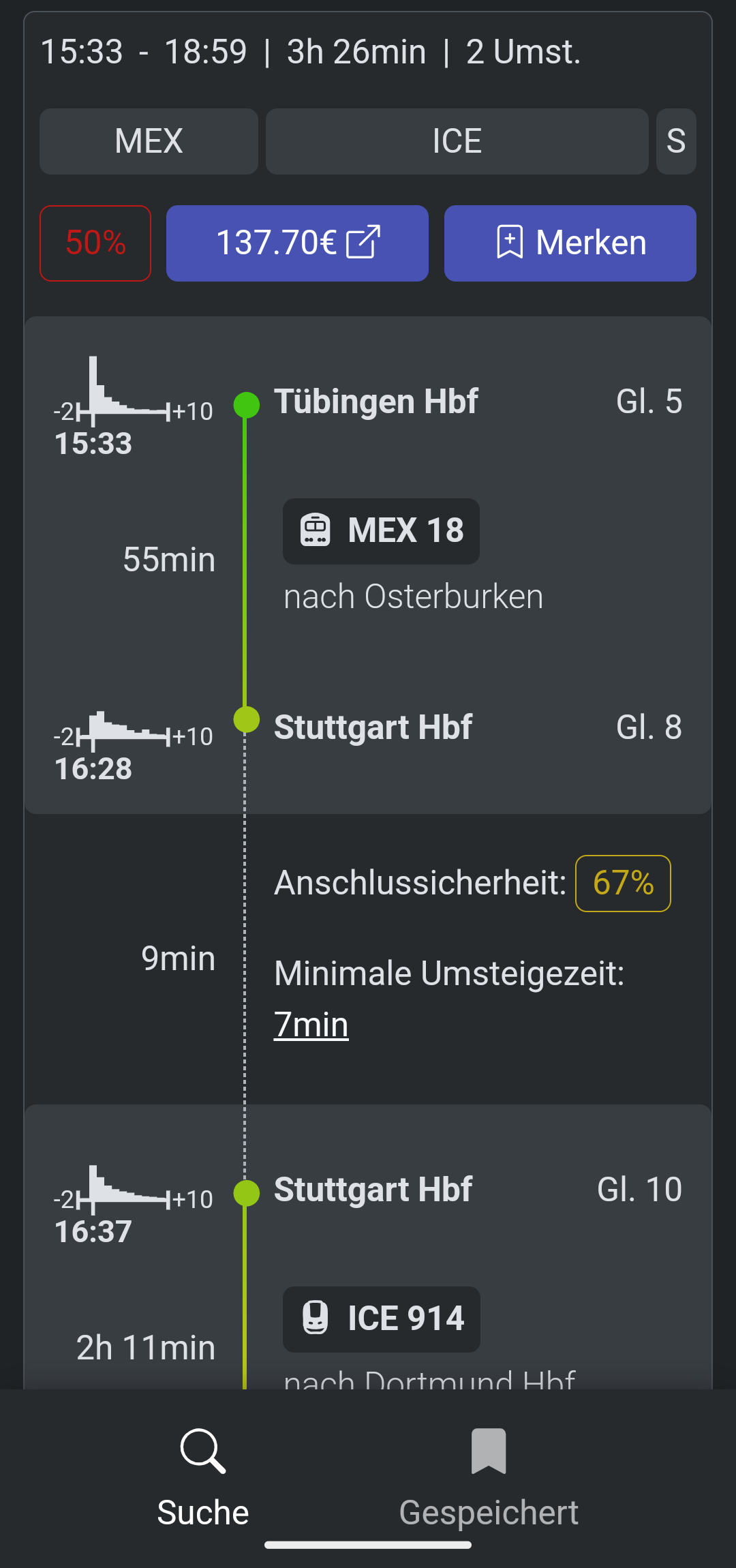 Bahn-Vorhersage screenshot 3