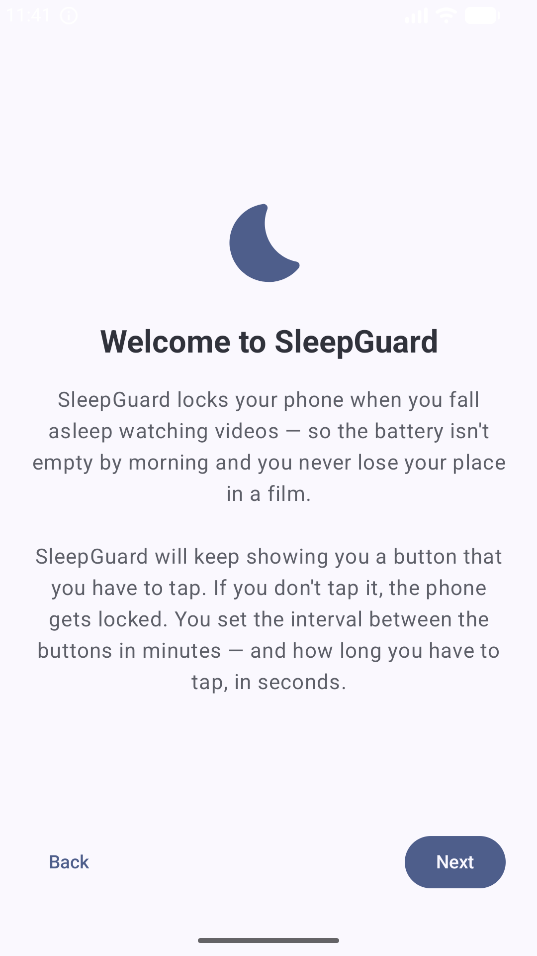 SleepGuard - dead man's switch screenshot 1