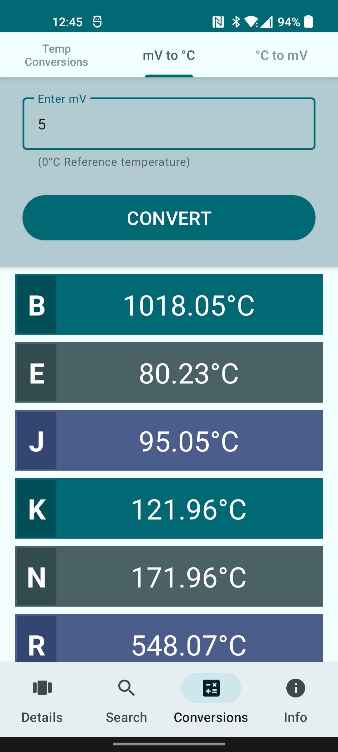 Thermocouples screenshot 3