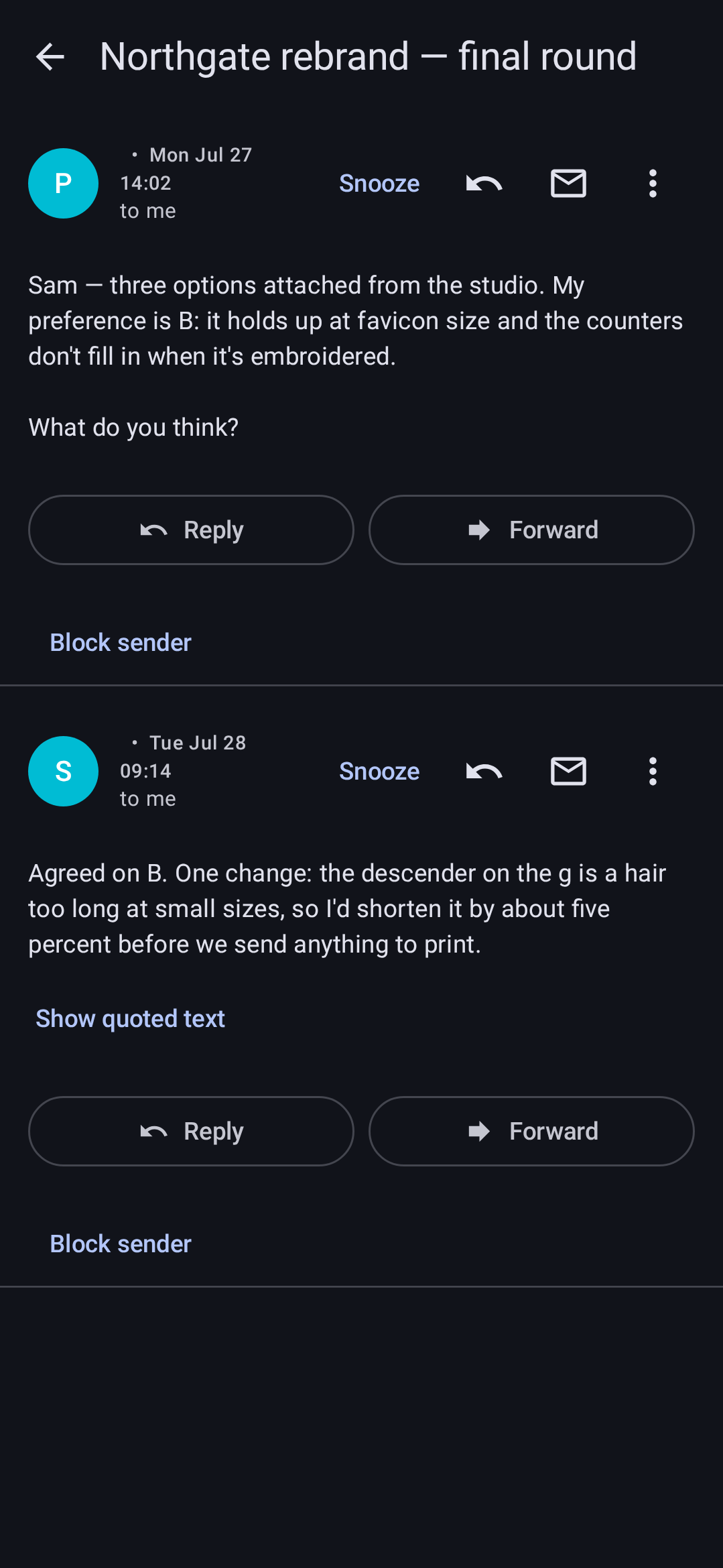 MA Email screenshot 2