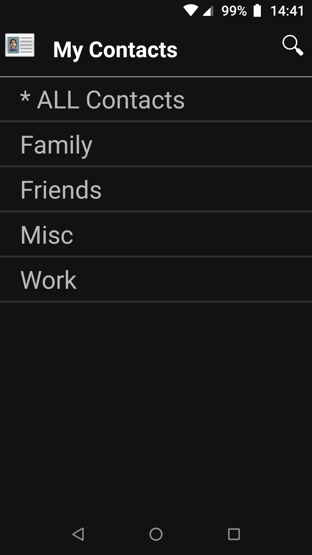 Contacts screenshot 2