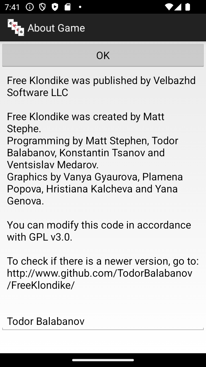 Free Klondike screenshot 3
