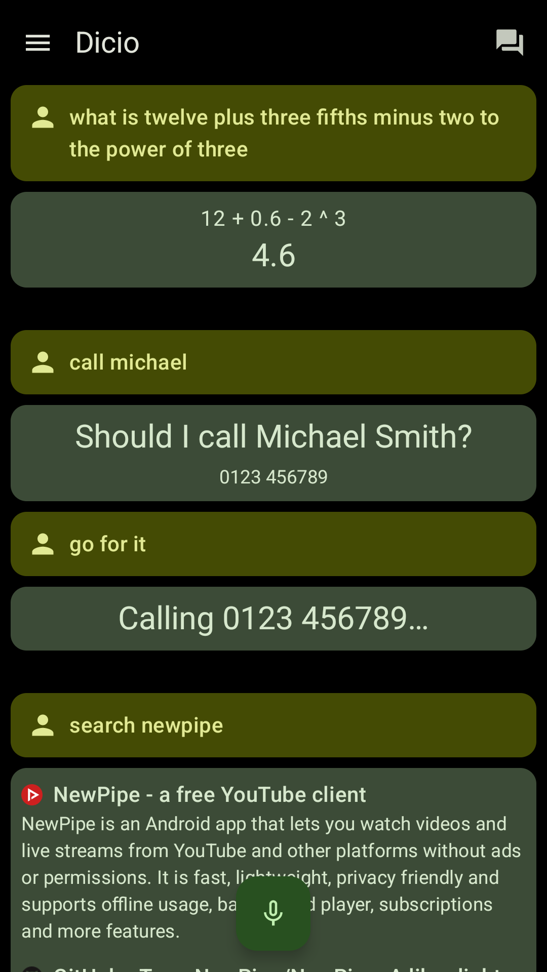 Dicio assistant screenshot 3