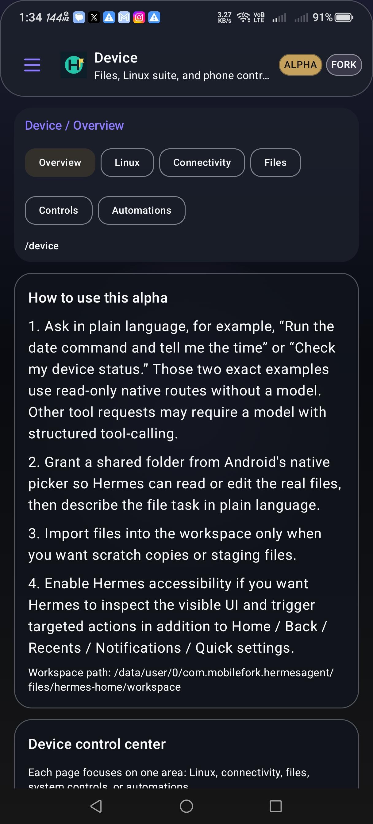 Hermes Agent Fork screenshot 4