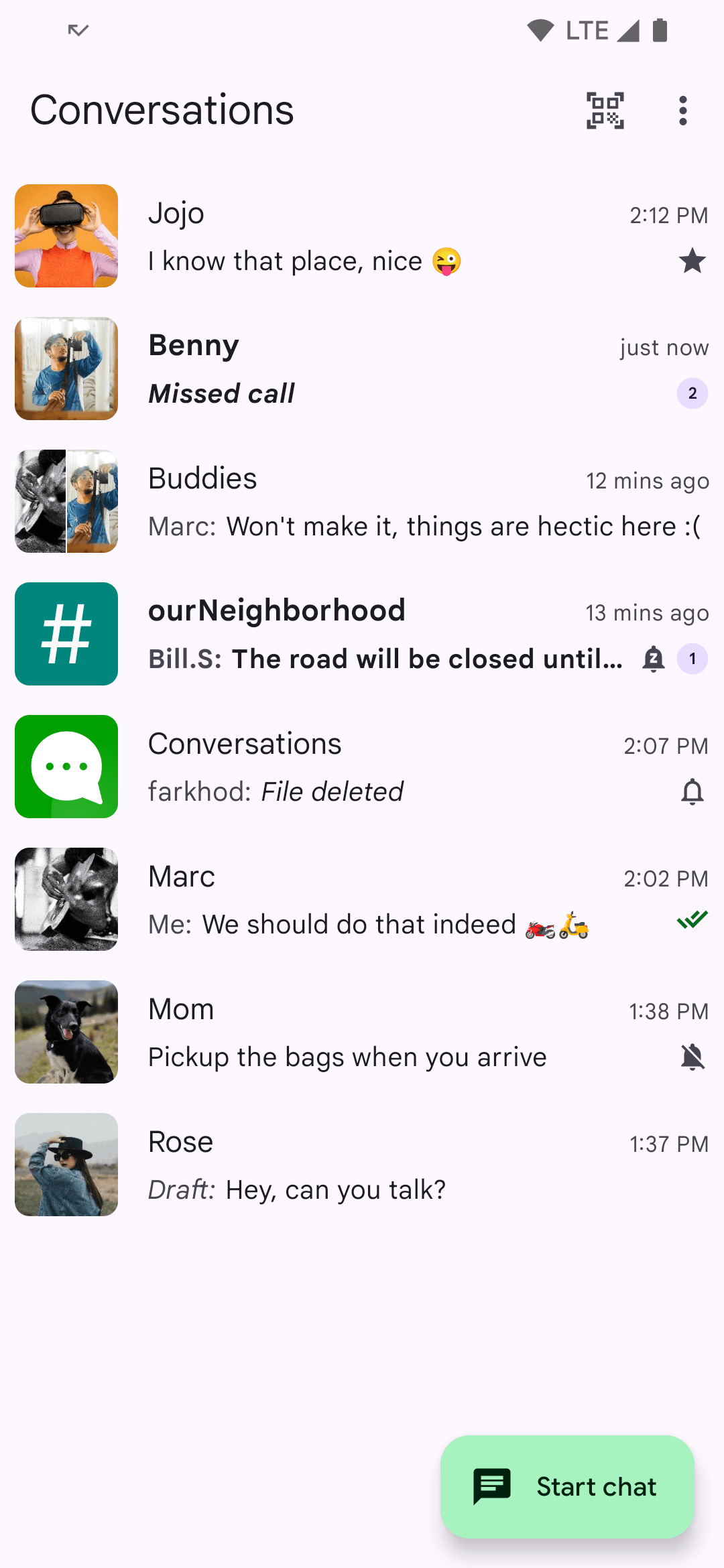 Conversations screenshot 1