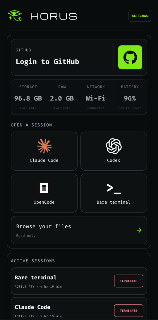 Horus screenshot 1