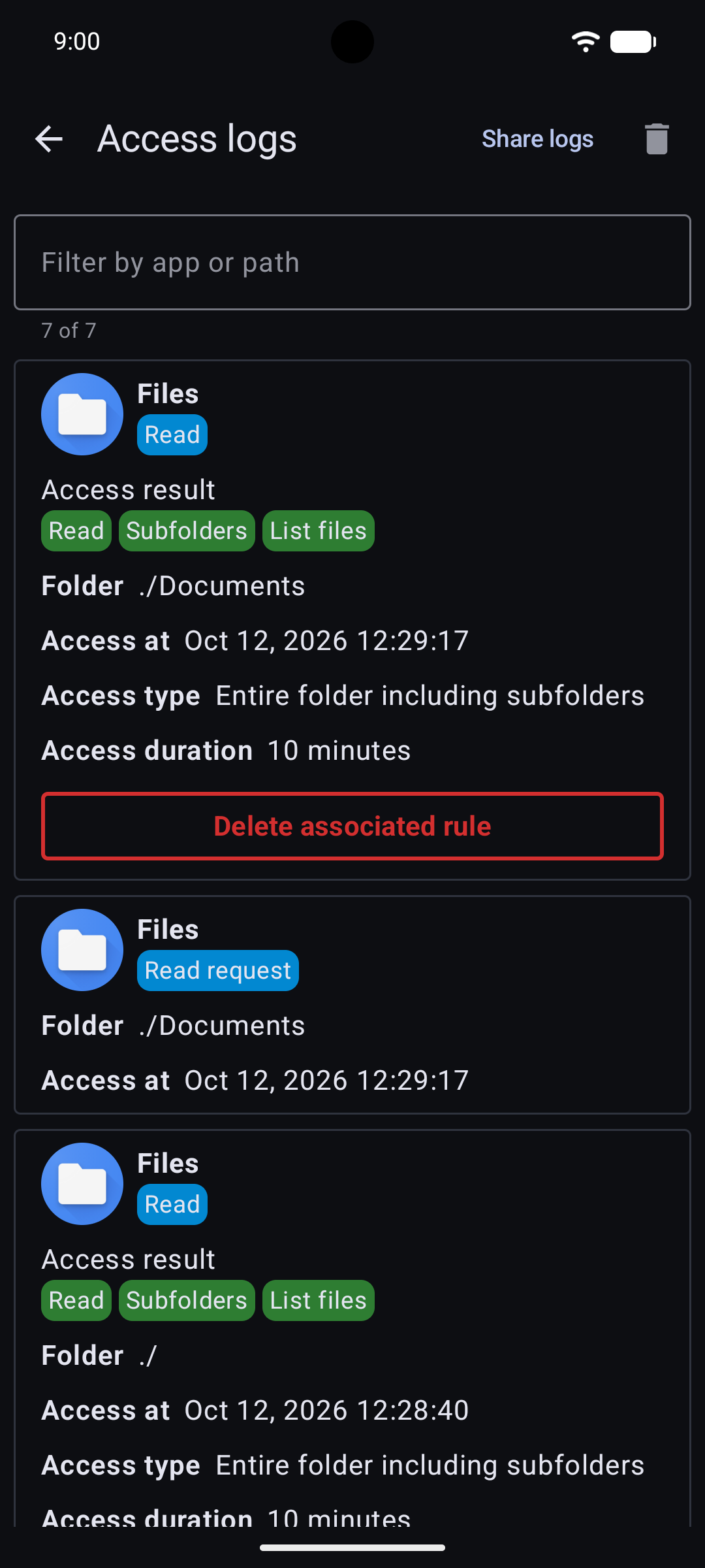 Filewall: Secure Storage Provider screenshot 5