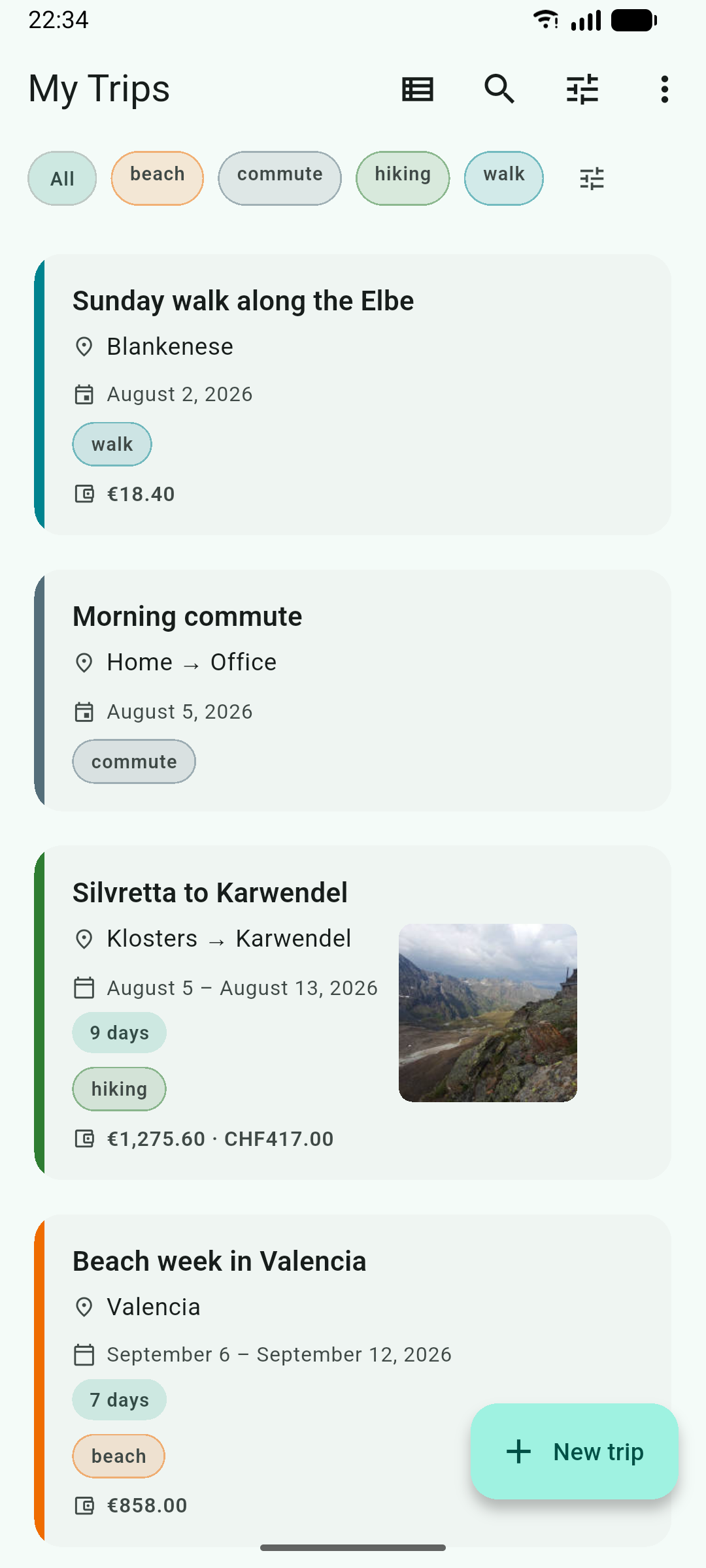 Pappus Travel Planner screenshot 1