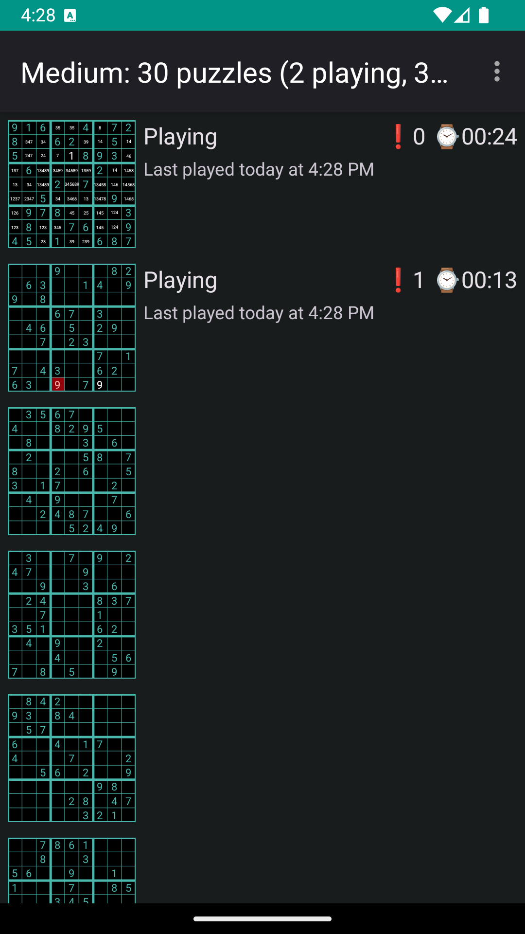 Open Sudoku screenshot 2