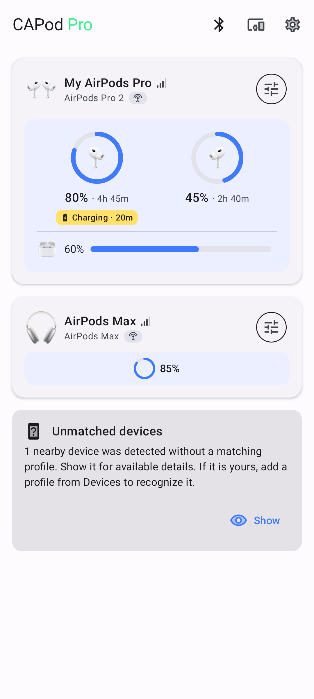 CAPod - Companion for AirPods screenshot 2