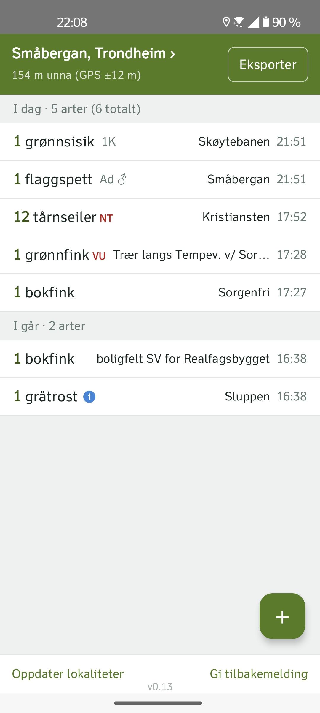 Feltbok screenshot 1