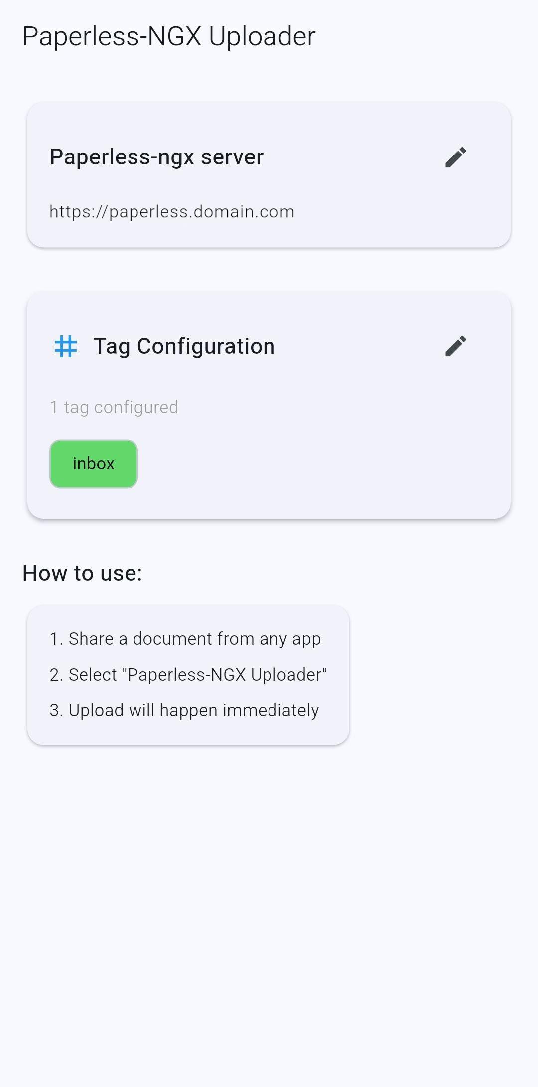 Paperless NGX Uploader screenshot 1
