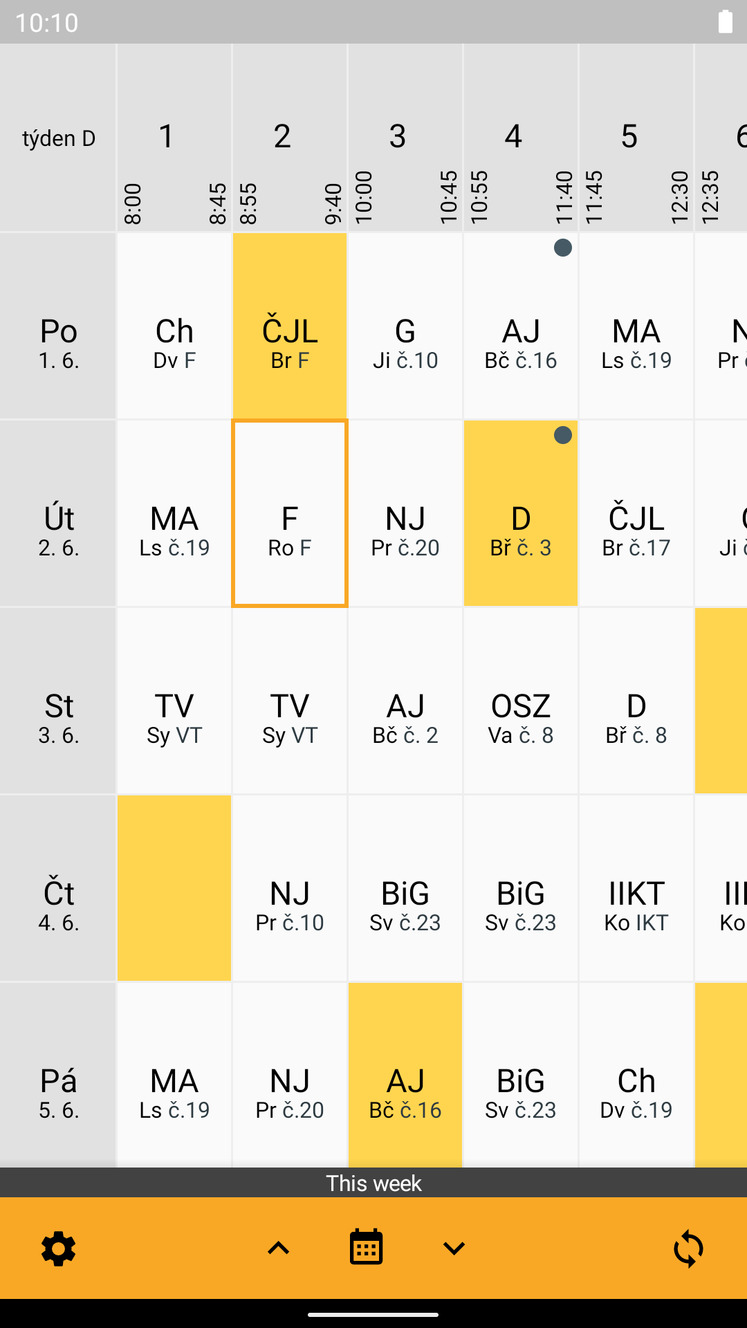 Better Schedule (Bakaláři) screenshot 1