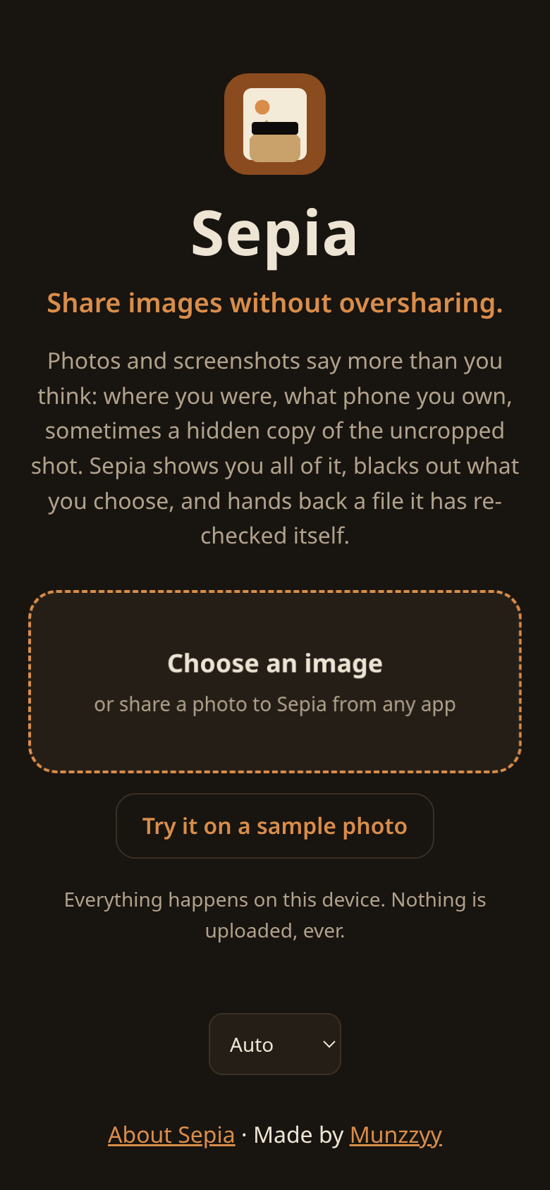 Sepia screenshot 1
