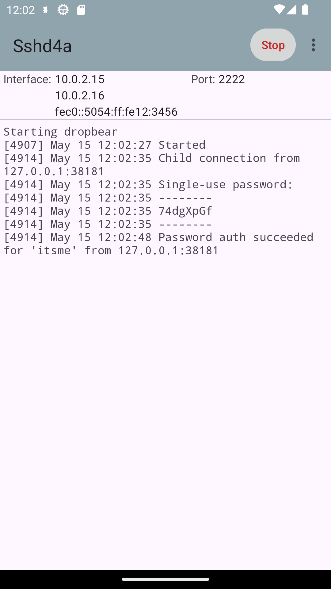 Sshd4a screenshot 7