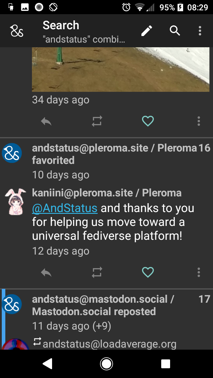 AndStatus screenshot 1