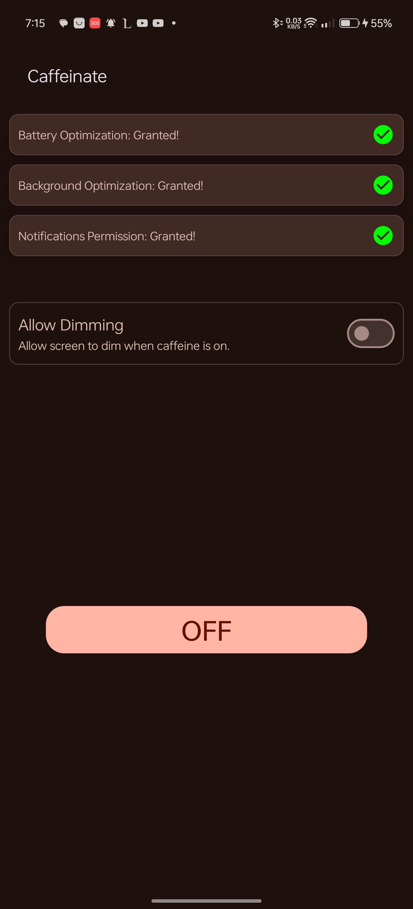 Caffeinate screenshot 1