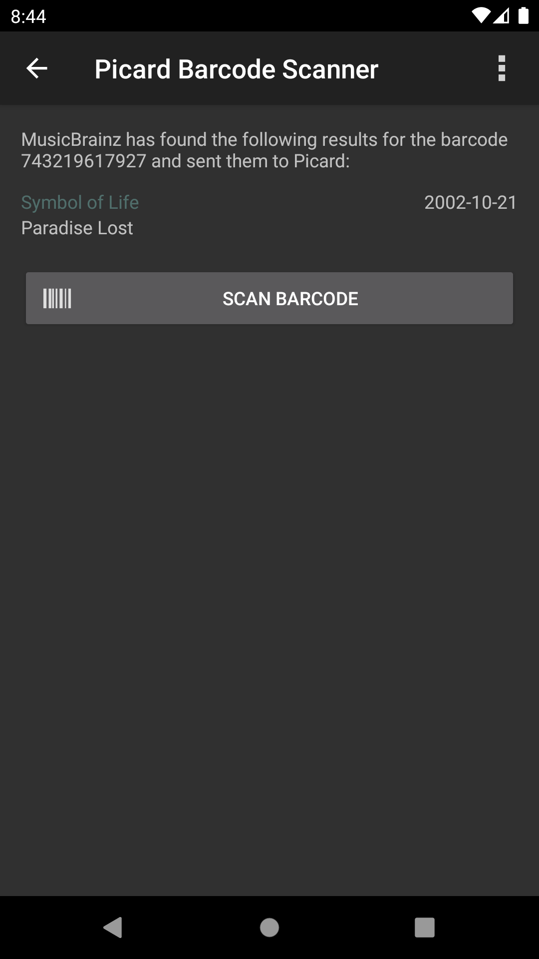 Picard Barcode Scanner screenshot 3