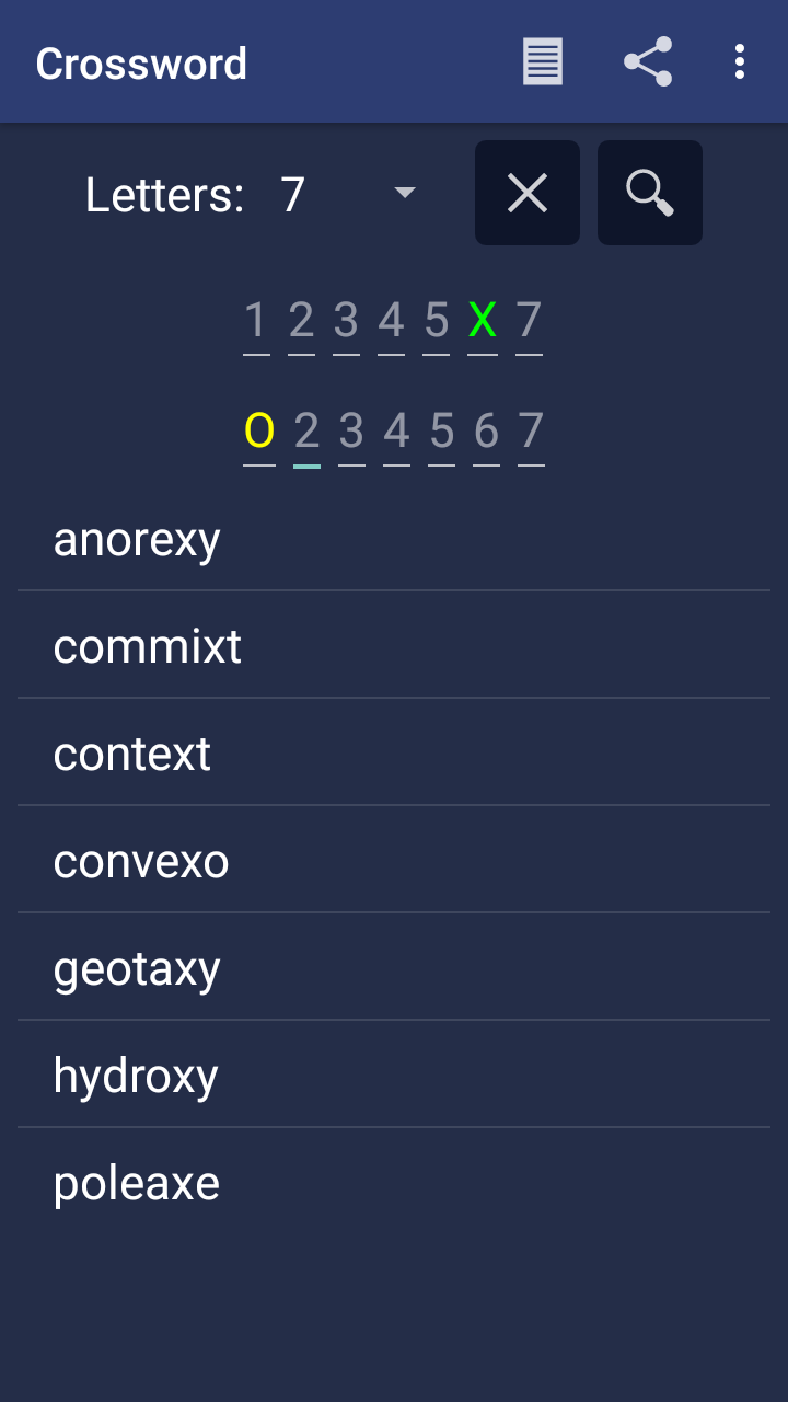 Crossword screenshot 1